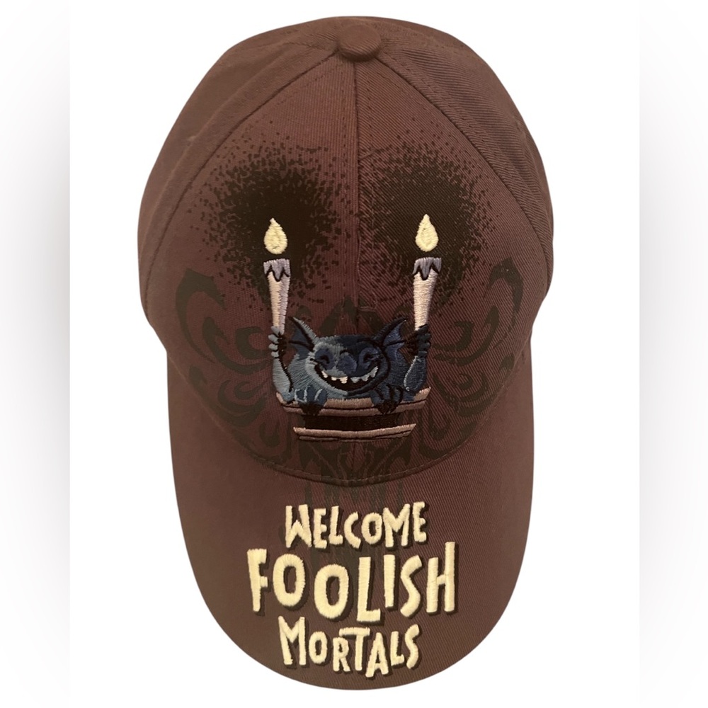 NWOT Disney Parks Haunted Mansion Welcome Foolish Mortals Youth Baseball Cap Hat - Picture 3 of 12